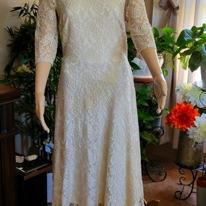 Lace below the knee dress. You will love it!